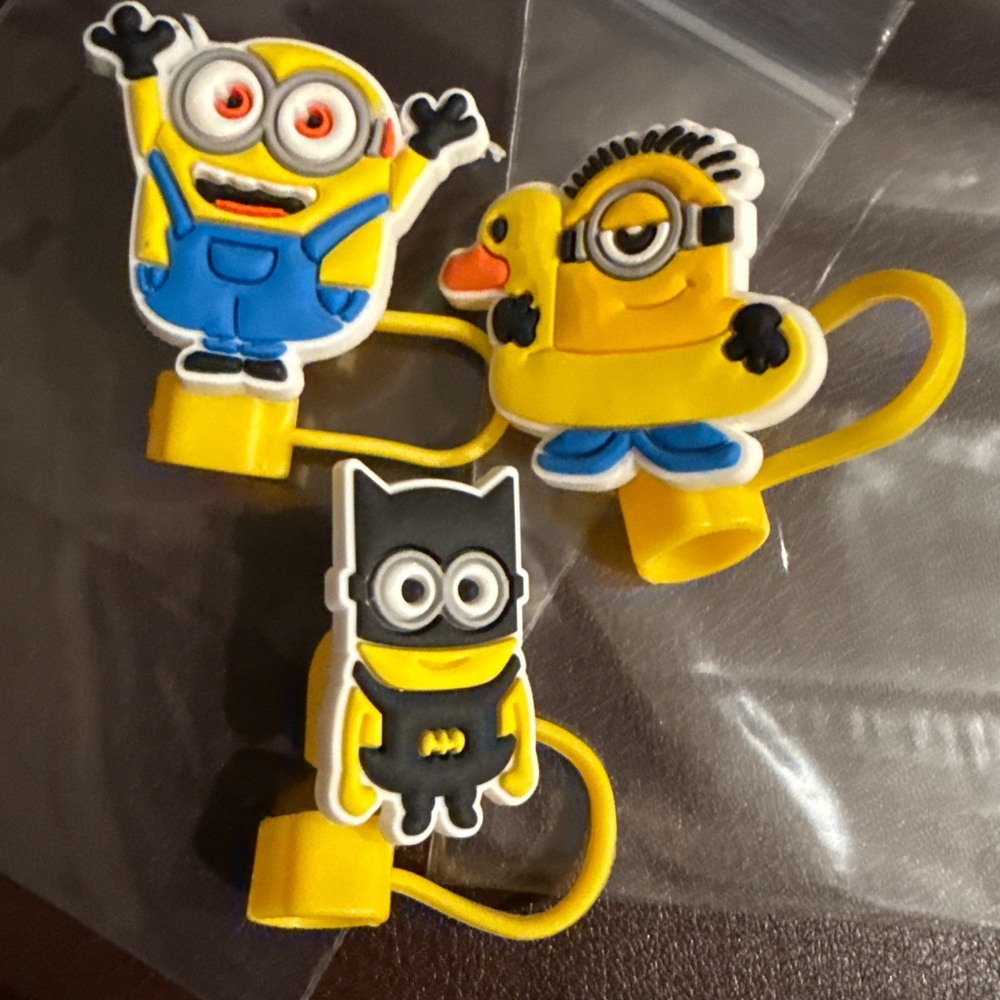 You pick (3) - Minions Straw Toppers NEW